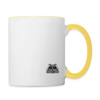First We Steal Your Heart Then We Steal Your Bed - Contrasting Mug - white/yellow - Right