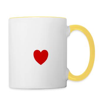 Ich liebe Elephant - Tasse zweifarbig - Weiß/Gelb - Rechts
