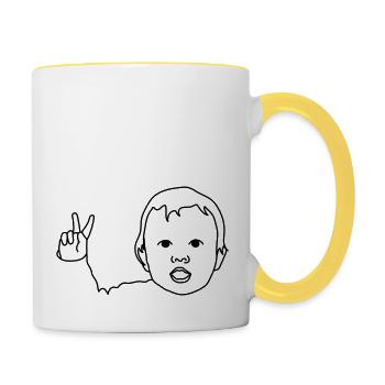 Baby Victory - Contrasting Mug - white/yellow - Right
