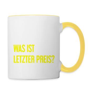 What is last price? - Contrasting Mug - white/yellow - Right