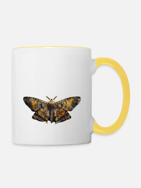 Motte-Motte - Tasse zweifarbig - Weiß/Gelb