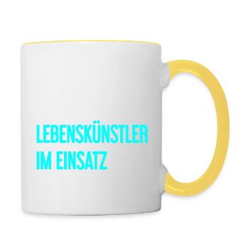 Artists of life in action - Contrasting Mug - white/yellow - Right