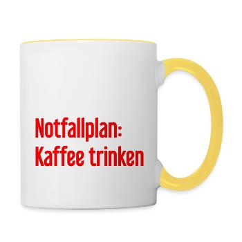 Coffee Contingency Plan - Contrasting Mug - white/yellow - Right