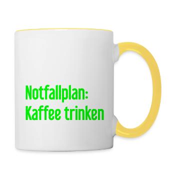 Coffee Contingency Plan - Contrasting Mug - white/yellow - Right