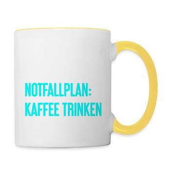 Coffee Contingency Plan - Contrasting Mug - white/yellow - Right