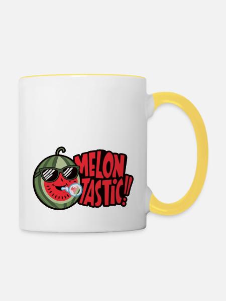 MELONE TASTIC - Tasse zweifarbig - Weiß/Gelb