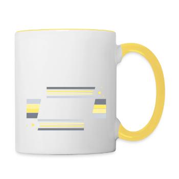 La science comme de la magie, mais un vrai professeur scientifique - Mug contrasté - blanc/jaune - Droite