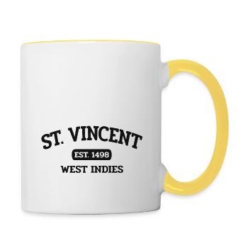 Saint Vincent - Kingstown - Caribbean - West Indies - Contrasting Mug - white/yellow - Right