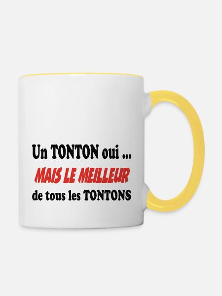 ONKEL - Tasse zweifarbig - Weiß/Gelb