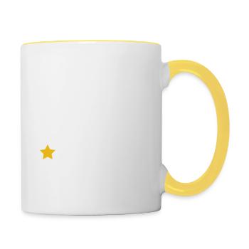 Bewertungen völlig überbewertet - Tasse zweifarbig - Weiß/Gelb - Rechts