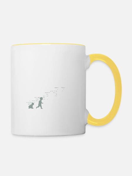 GEBOREN FÜR DEN CODE - Tasse zweifarbig - Weiß/Gelb