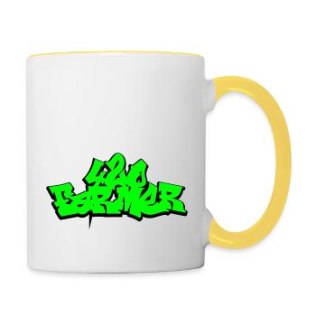 420 Farmer - Tasse zweifarbig - Weiß/Gelb - Rechts
