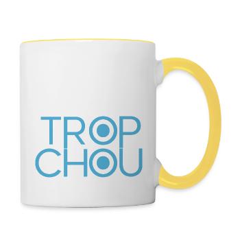 Trop Chou - Mug contrasté - blanc/jaune - Droite