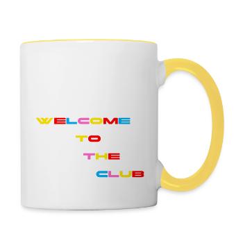 Bienvenue au Club - Mug contrasté - blanc/jaune - Droite