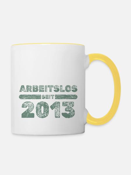 2013 2013 - Tasse zweifarbig - Weiß/Gelb