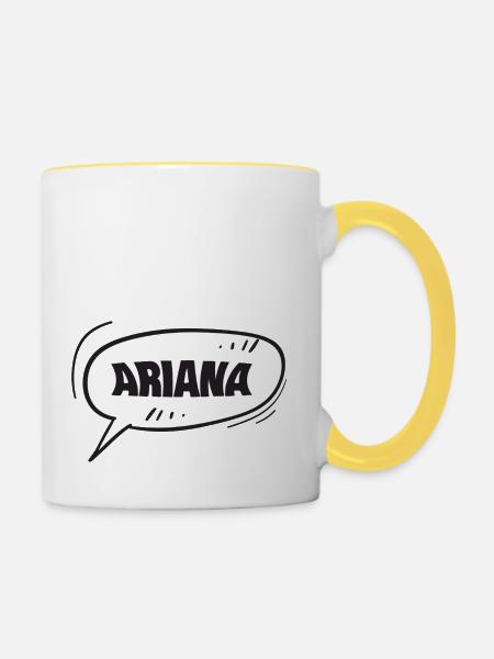 Ariana - Tasse zweifarbig - Weiß/Gelb