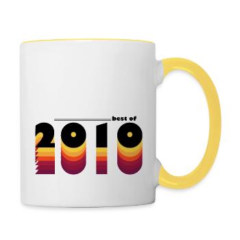 Best of 2010 - 15th Birthday Vintage 2010 Men - Contrasting Mug - white/yellow - Right