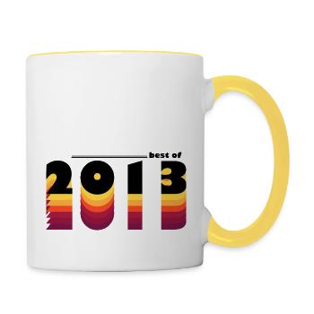 Vintage Bold Hommage à 2013 - Célébrez le 12 - Mug contrasté - blanc/jaune - Droite
