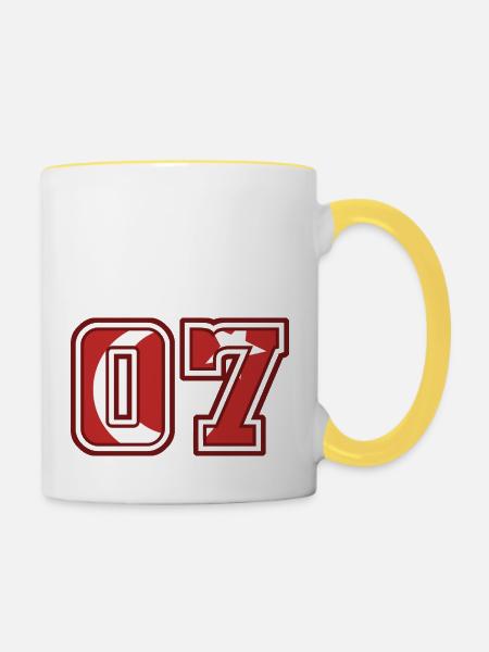 Antalya - Tasse zweifarbig - Weiß/Gelb
