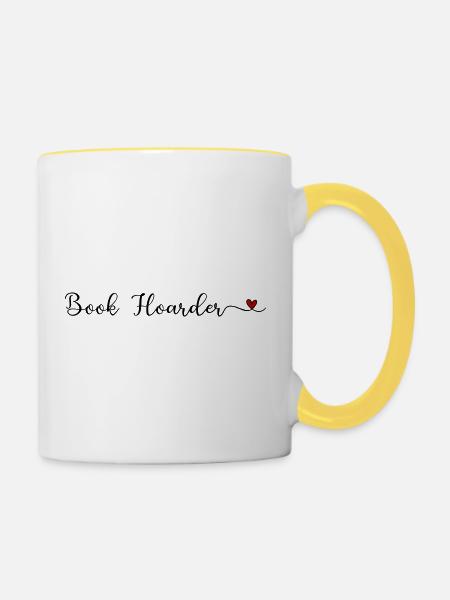 Buch Sammler - Tasse zweifarbig - Weiß/Gelb