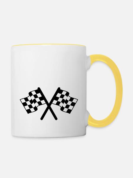 sieger - Tasse zweifarbig - Weiß/Gelb