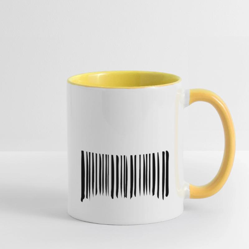 Barcode Strokes Lines Scribbled Barcode Scan Contrasting Mug