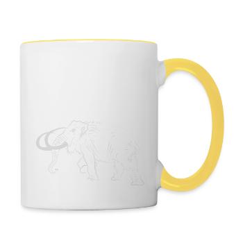 Mammut - Tasse zweifarbig - Weiß/Gelb - Rechts