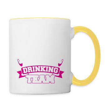 JGA - BRIDE DRINKING TEAM - Contrasting Mug - white/yellow - Right