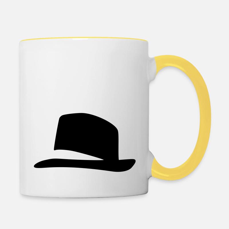 chapeau jackson - Mug contrasté - blanc/jaune