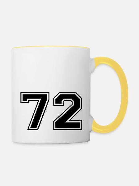 72 - Tasse zweifarbig - Weiß/Gelb