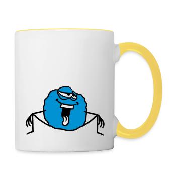 asseyez-vous relaxez-vous relaxez-vous autour du lac - Mug contrasté - blanc/jaune - Droite