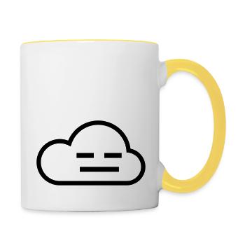 Cloud - Tasse zweifarbig - Weiß/Gelb - Rechts