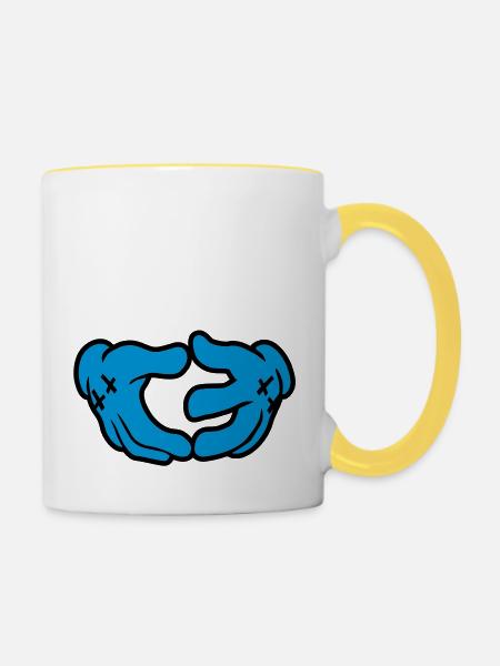 Colt - Handsign - Tasse zweifarbig - Weiß/Gelb