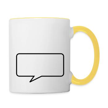 Talking bubble - Contrasting Mug - white/yellow - Right
