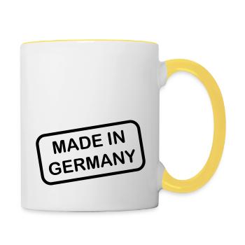 made_in_germany_f1 - Tasse zweifarbig - Weiß/Gelb - Rechts
