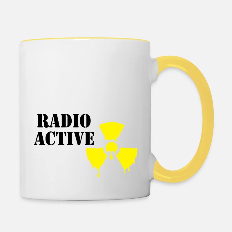 radioactive - Contrasting Mug - white/yellow