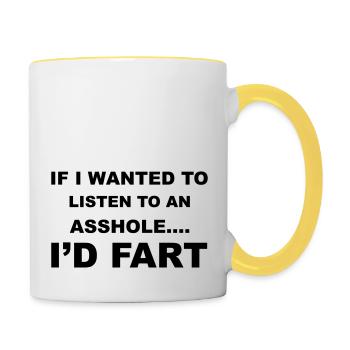 Fart - Contrasting Mug - white/yellow - Right