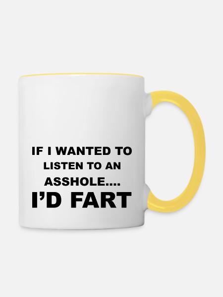 Fart - Tasse zweifarbig - Weiß/Gelb