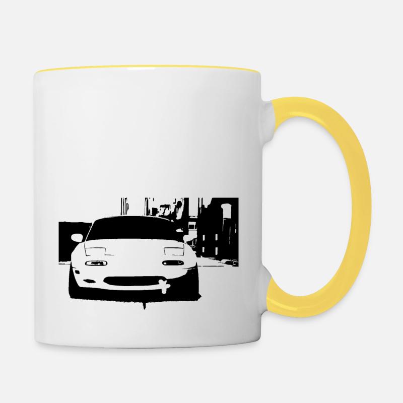 MIATA MK1 EUNOS - Contrasting Mug - white/yellow