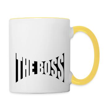 The Boss Design - Contrasting Mug - white/yellow - Right