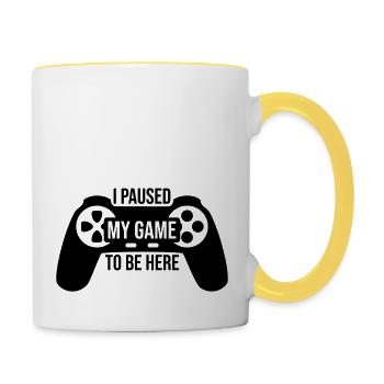 Game Paused Controller - Contrasting Mug - white/yellow - Right