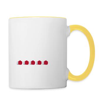 Boxing It s In My DNA Funny Boxing - Tasse zweifarbig - Weiß/Gelb - Rechts