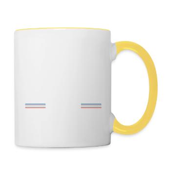 impossible n'est pas Français - Mug contrasté - blanc/jaune - Droite