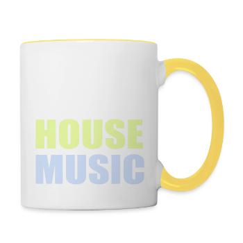 House - Tasse zweifarbig - Weiß/Gelb - Rechts