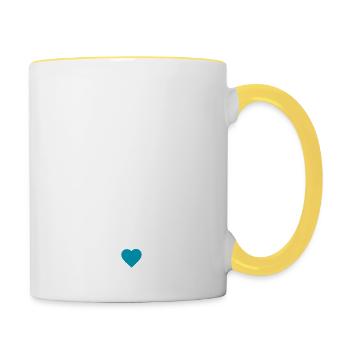 Bientôt grand frère - Mug contrasté - blanc/jaune - Droite