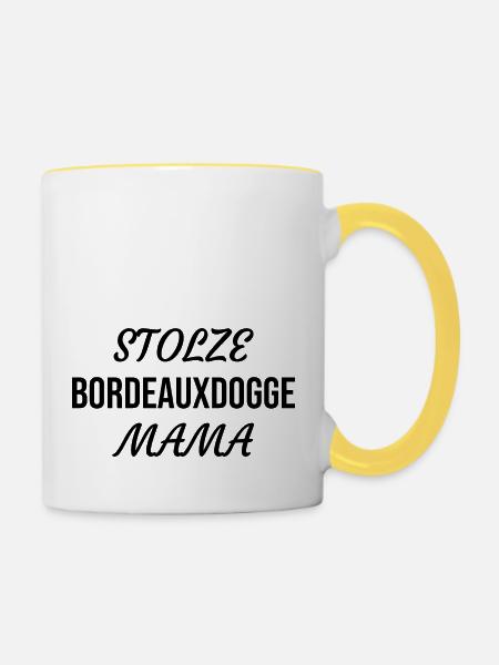 Hund Dog - Tasse zweifarbig - Weiß/Gelb