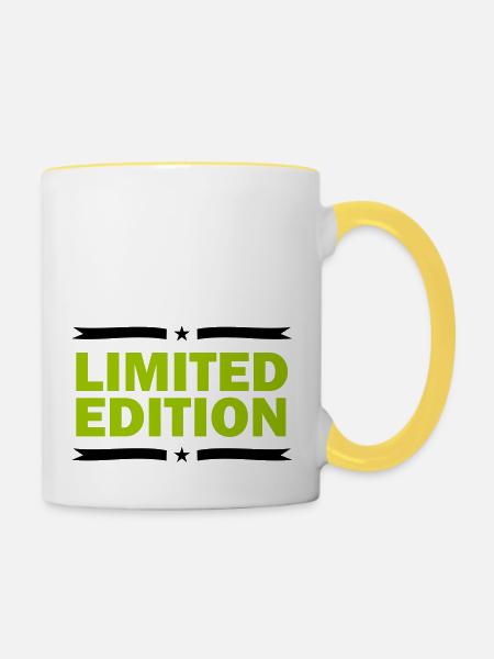 Limited Edition - Tasse zweifarbig - Weiß/Gelb