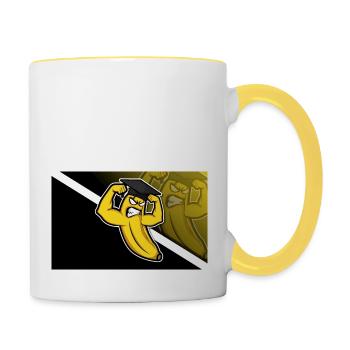 smarte Banane - Tasse zweifarbig - Weiß/Gelb - Rechts