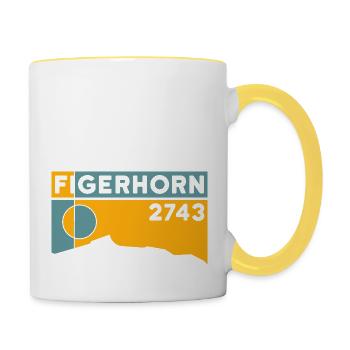 Figerhorn Sunrise Ascent Hike Hiking - Contrasting Mug - white/yellow - Right