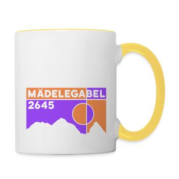 Mädelegabel mountain tour randonnée altitude tour itinéraire normal - Mug contrasté - blanc/jaune - Droite